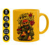 Ceramic coffee mug yellow, 330ml