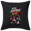 Sofa cushion black 50x50cm includes filling