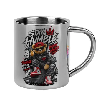 Stay Humble Bear, Mug Stainless steel double wall 300ml