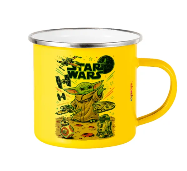 Grogu — Yellow Enamel Metallic Cup 360ml