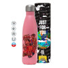 Metal mug thermos Pink Mat (Stainless steel), double wall, 500ml