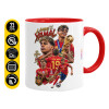 Mug colored red, ceramic, 330ml