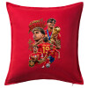 Sofa cushion RED 50x50cm includes filling