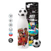 Soccer Metal mug thermos, double wall, 550ml