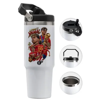 Lamine Yamal (Λαμίν Γιαμάλ), Θερμός Ανοξείδωτο 30oz με χερούλι