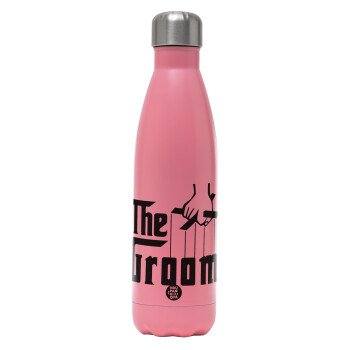 The Groom, Metal mug thermos Pink Mat (Stainless steel), double wall, 500ml