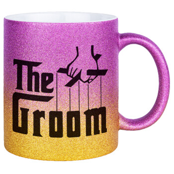 The Groom, Κούπα Χρυσή/Ροζ Glitter, κεραμική, 330ml