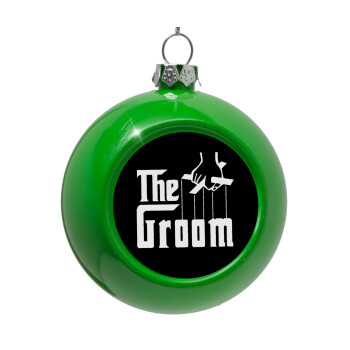 The Groom, Green Christmas tree ornament bauble 8cm