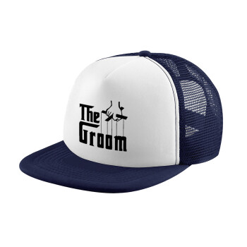 The Groom, Καπέλο Ενηλίκων Soft Trucker με Δίχτυ Dark Blue/White (POLYESTER, ΕΝΗΛΙΚΩΝ, UNISEX, ONE SIZE)