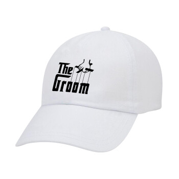 The Groom, Καπέλο Baseball Λευκό (5-φύλλο, unisex)
