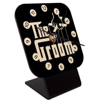 The Groom, Επιτραπέζιο ρολόι σε φυσικό ξύλο (10cm)