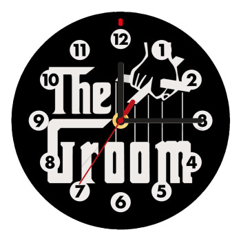 The Groom, Wooden wall clock (20cm)