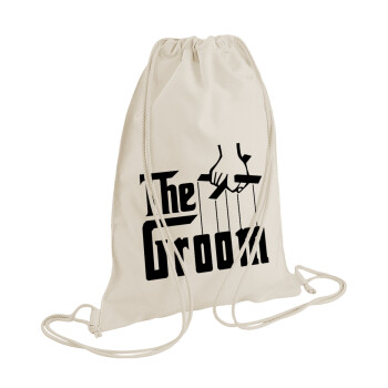 The Groom, Τσάντα πλάτης πουγκί GYMBAG natural (28x40cm)