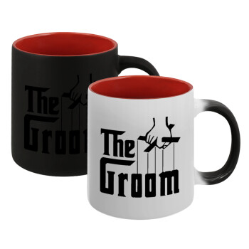 The Groom, Κούπα Μαγική εσωτερικό κόκκινο, κεραμική, 330ml που αλλάζει χρώμα με το ζεστό ρόφημα
