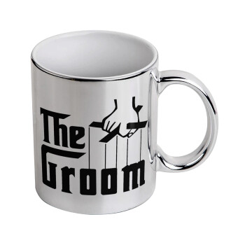 The Groom, Κούπα κεραμική, ασημένια καθρέπτης, 330ml