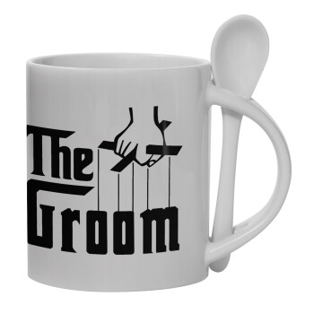 The Groom, Κούπα, κεραμική με κουταλάκι, 330ml (1 τεμάχιο)