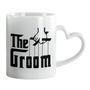 The Groom, Mug heart handle, ceramic, 330ml