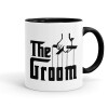 The Groom, Κούπα χρωματιστή μαύρη, κεραμική, 330ml
