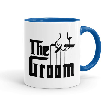 The Groom, Mug colored blue, ceramic, 330ml