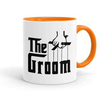 The Groom, Mug colored orange, ceramic, 330ml
