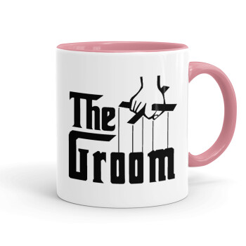 The Groom, Mug colored pink, ceramic, 330ml