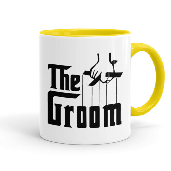 The Groom, Mug colored yellow, ceramic, 330ml