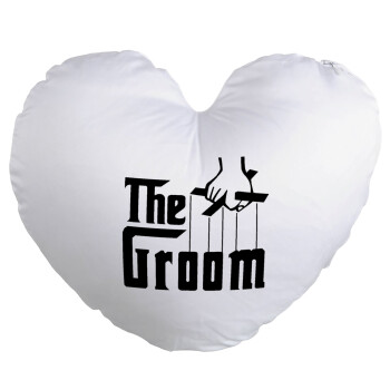 The Groom, Μαξιλάρι καναπέ καρδιά 40x40cm περιέχεται το  γέμισμα