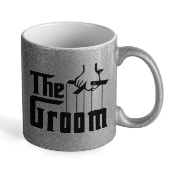 The Groom, Κούπα Ασημένια Glitter που γυαλίζει, κεραμική, 330ml