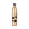 Glitter gold stainless steel thermos bottle, double-walled, 500ml