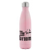 Metal mug thermos Pink Iridiscent (Stainless steel), double wall, 500ml