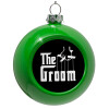 Green Christmas tree ornament bauble 8cm
