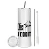 Tumbler stainless steel 600ml, with metal straw & cleaning brush