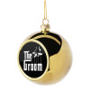 Golden Christmas tree ball ornament 8cm