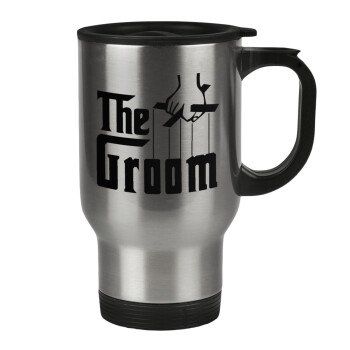 The Groom, Stainless steel travel mug with lid, double wall 450ml