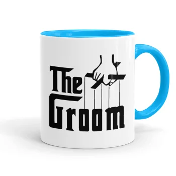 The Groom, Mug colored light blue, ceramic, 330ml