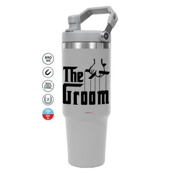 The Groom, GREY color, 890ml (30oz) stainless Steel Tumbler with Handle