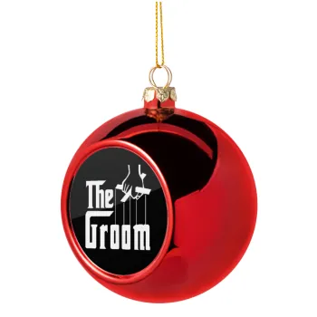 The Groom, Christmas tree ball Red 8cm