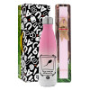 Easter Set, Metallic pink/white (Stainless steel) thermos, double-walled, 500ml & aromatic flat Easter candle (30cm) (PINK)
