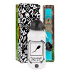 Easter Set, metallic aluminum water bottle (500ml) & scented flat candle (30cm) (TURQUOISE)