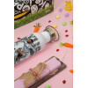 Easter Set, SS Metallic water bottle (620ml, stainless steel) & scented flat Easter candle (30cm) (PINK)