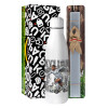 Easter Set, metallic stainless thermos bottle (500ml) & scented flat Easter candle (30cm) (GRAY)