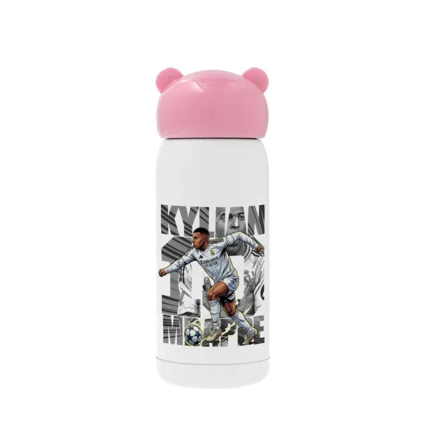 Kylian Mbappe France — Ροζ ανοξείδωτο παγούρι θερμό (Stainless steel), 320ml