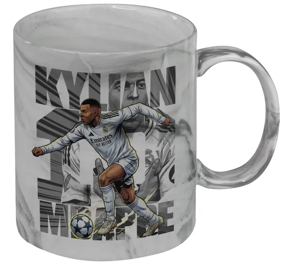 Kylian Mbappe France — Κούπα κεραμική, marble style (μάρμαρο), 330ml