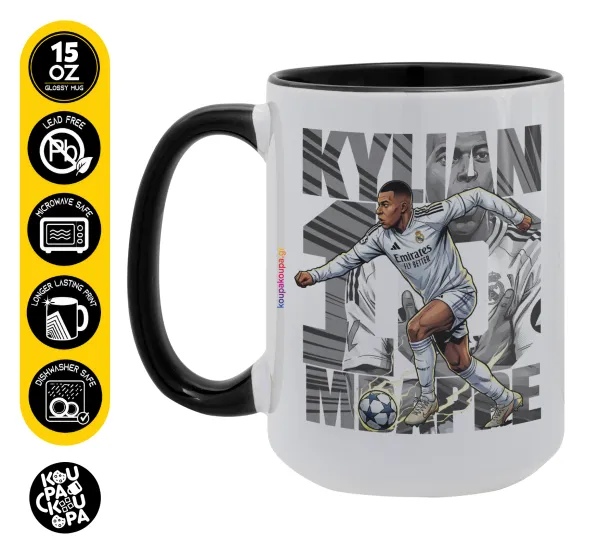 Kylian Mbappe France — Mega 15oz Μαύρη