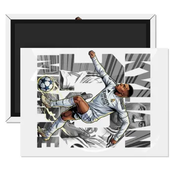 Kylian Mbappe France, Ορθογώνιο μαγνητάκι ψυγείου διάστασης 9x6cm