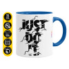 Mug colored blue, ceramic, 330ml
