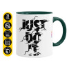 Mug colored green, ceramic, 330ml