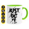Mug colored light green, ceramic, 330ml