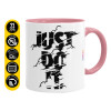 Mug colored pink, ceramic, 330ml