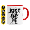 Mug colored red, ceramic, 330ml